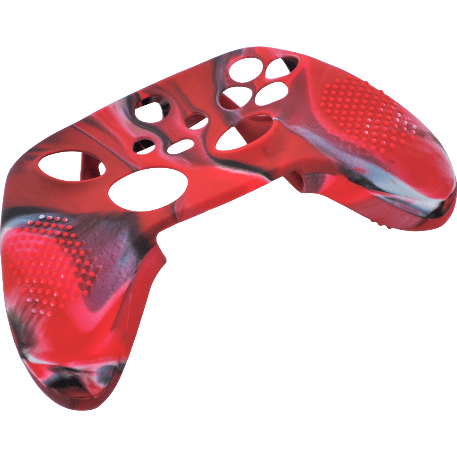 Skin grip cover for Xbox Series X controller soft silicone rubber with ribbed handle - Camo Red | ZedLabz - 4