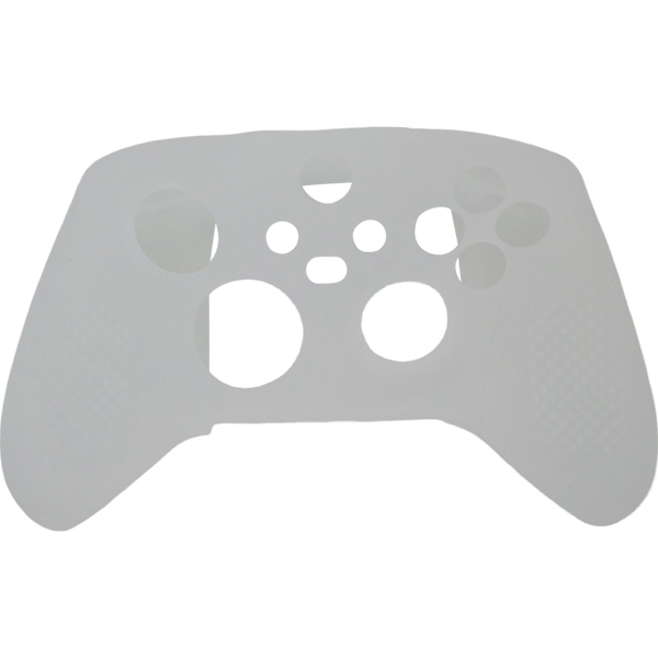 Skin grip cover for Xbox Series X controller soft silicone rubber with ribbed handle - Clear | ZedLabz