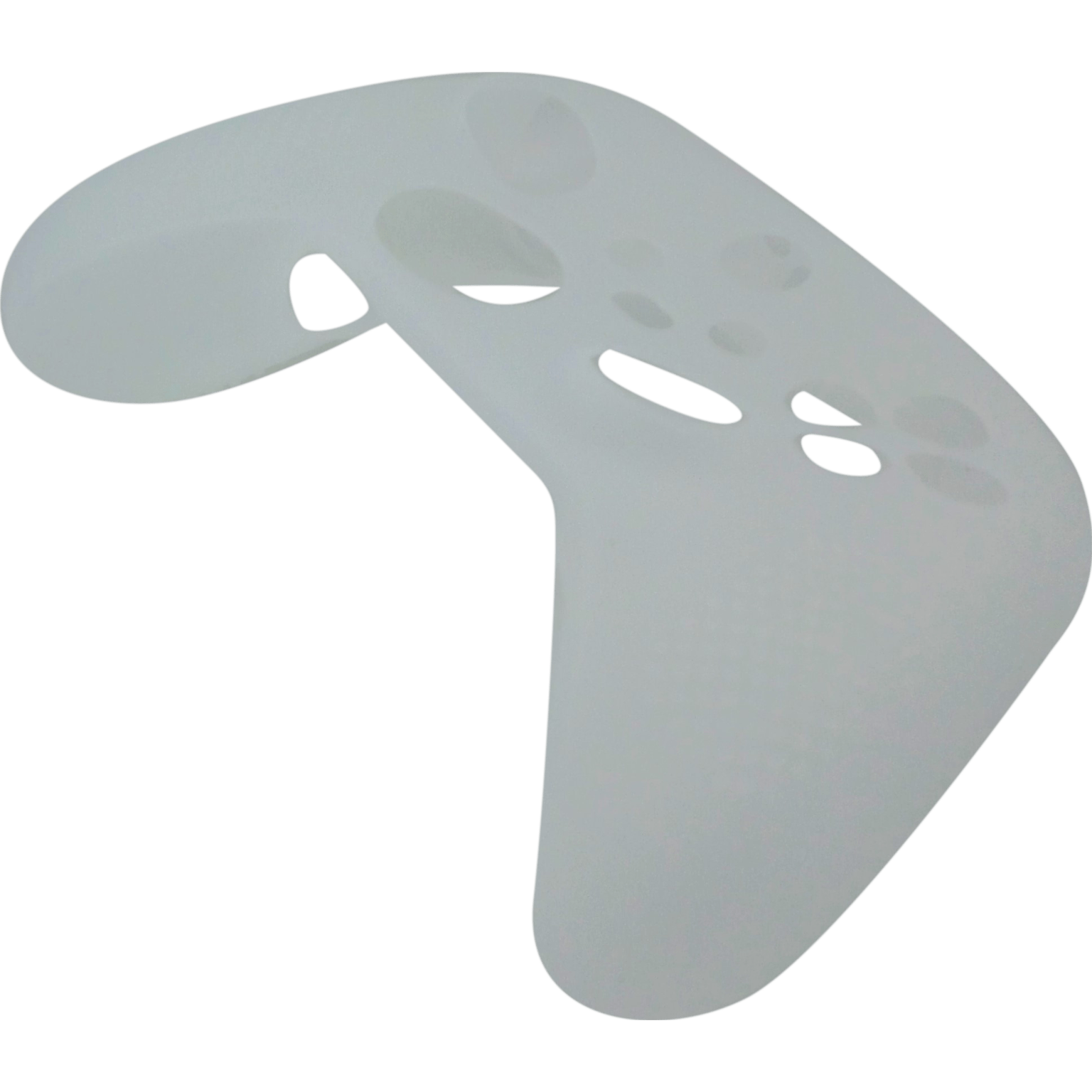 Skin grip cover for Xbox Series X controller soft silicone rubber with ribbed handle - Clear | ZedLabz - 4