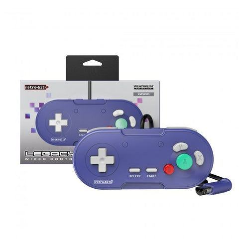LegacyGC wired digital controller compatible with Nintendo GameCube & Wii* - Indigo Purple | Retro-Bit