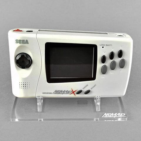 Display stand for Sega Nomad handheld console - Frosted Clear | Rose Colored Gaming