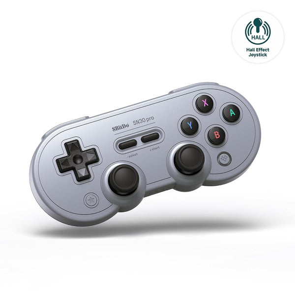SN30 Pro Bluetooth controller with Hall Effect sticks for Switch, Windows, macOS, Android & Steam Deck - Grey Edition | 8BitDo - 1