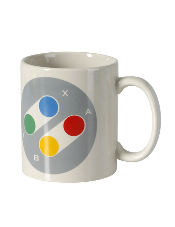 SNES Super Nintendo controller official mug 11oz/315ml light grey ceramic | Pyramid - 1