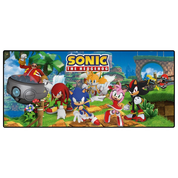 Sonic the Hedgehog characters XL gaming desk mat non slip mouse pad 81 x 36cm | Pyramid