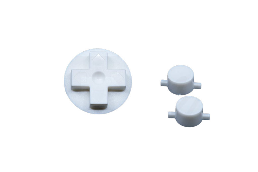 NES Style Button set for Nintendo Game Boy DMG-01 original console - White | Retro Modding