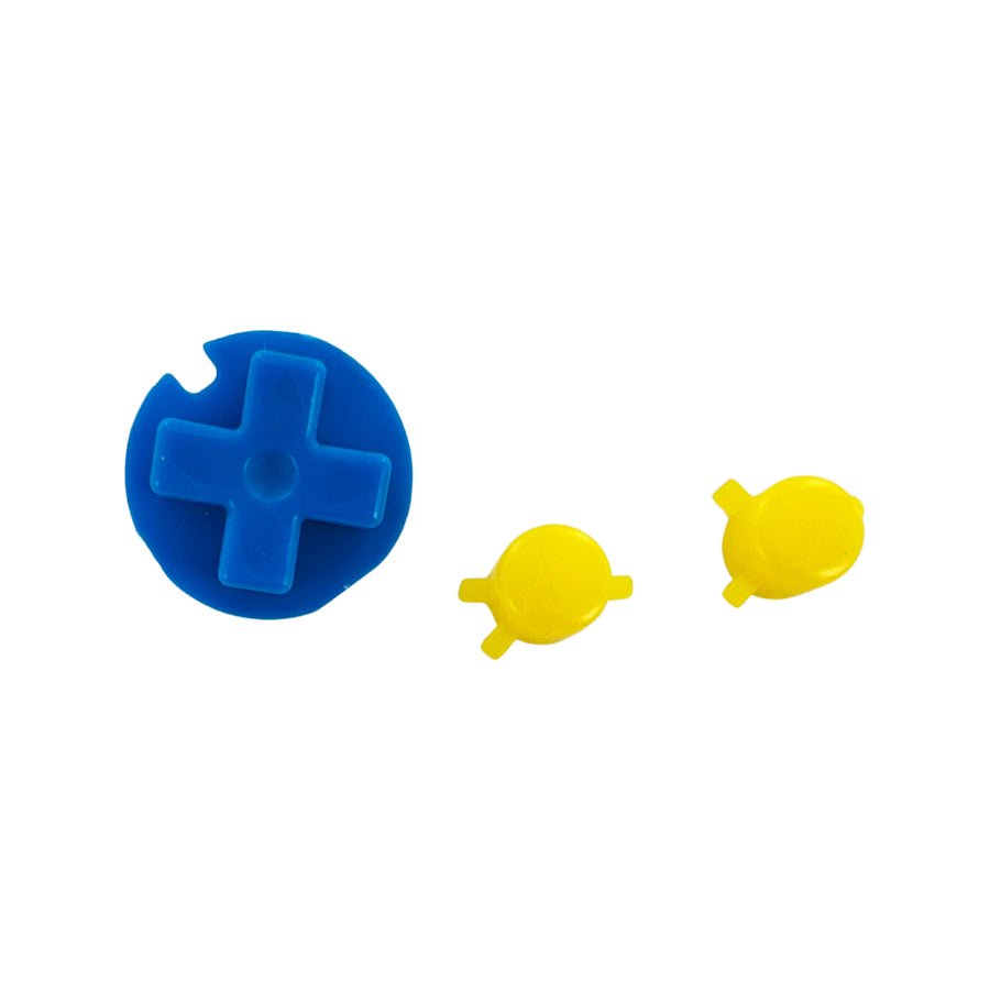 Custom button set for original Game Boy Color Colour GBC - Blue & Yellow  | Lab Fifteen Co