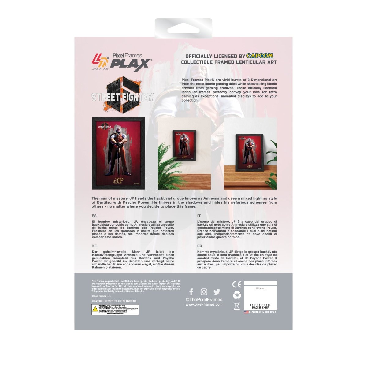 Street Fighter 6 JP Plax lenticular frame 3D wall art officially licensed 10"x12" inch (23x30cm) | Pixel Frames - 4