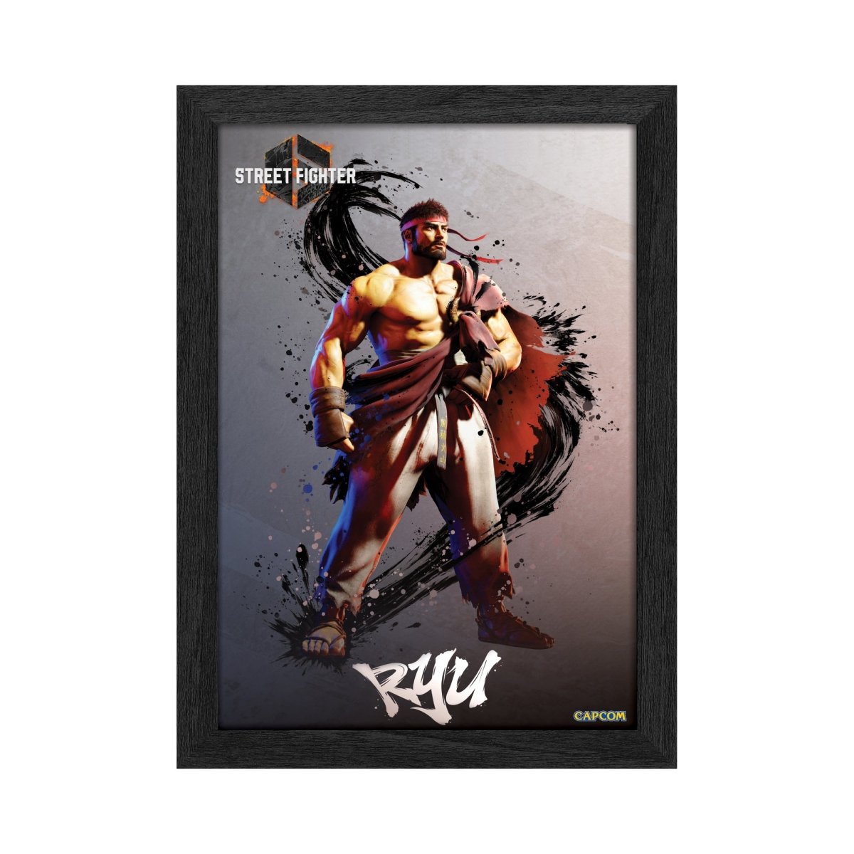 Street Fighter 6 Ryu Plax lenticular frame 3D wall art officially licensed 10"x12" inch (23x30cm) | Pixel Frames - 1