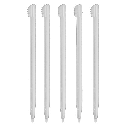 Stylus for DSi XL LL Nintendo console slot in touch pen compatible replacement - 5 pack white | ZedLabz