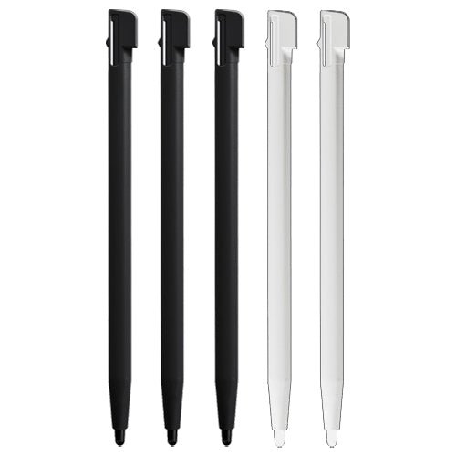 Stylus set for DSi Original TWL-001 Nintendo slot in touch screen pen replacement - 5 pack Black & White | ZedLabz