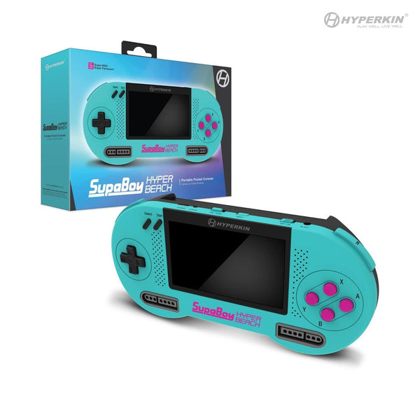 SupaBoy portable handheld Snes Console, compatible with Super NES & Super Famicom game cartridges, NTSC & PAL - Hyper Beach | Hyperkin