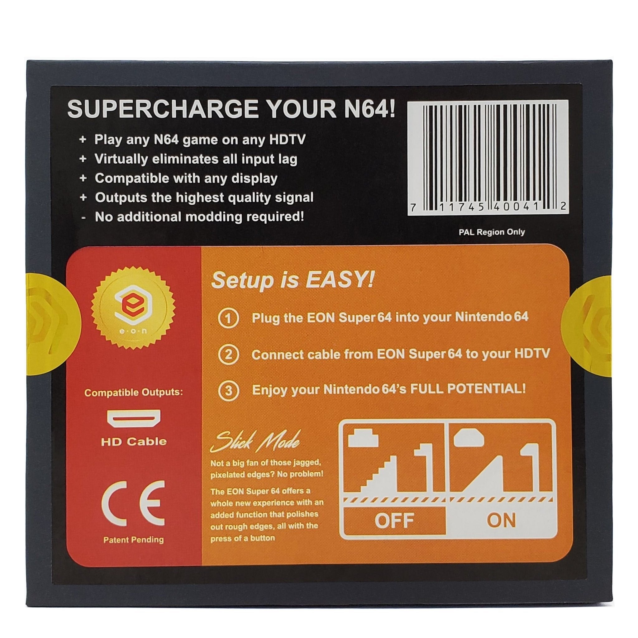 EON Super 64 plug & play HD Out adapter for Nintendo N64 PAL