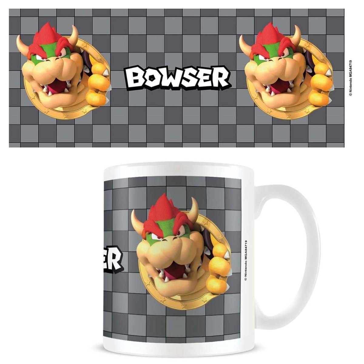Super Mario Bowser 3D port official mug 11oz/315ml white ceramic | Pyramid - 1