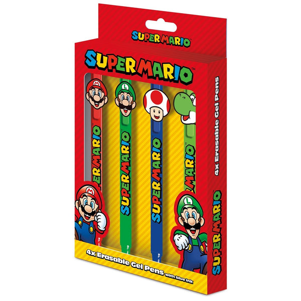 Super Mario characters erasable gel pens - 4 pack | Pyramid - 1