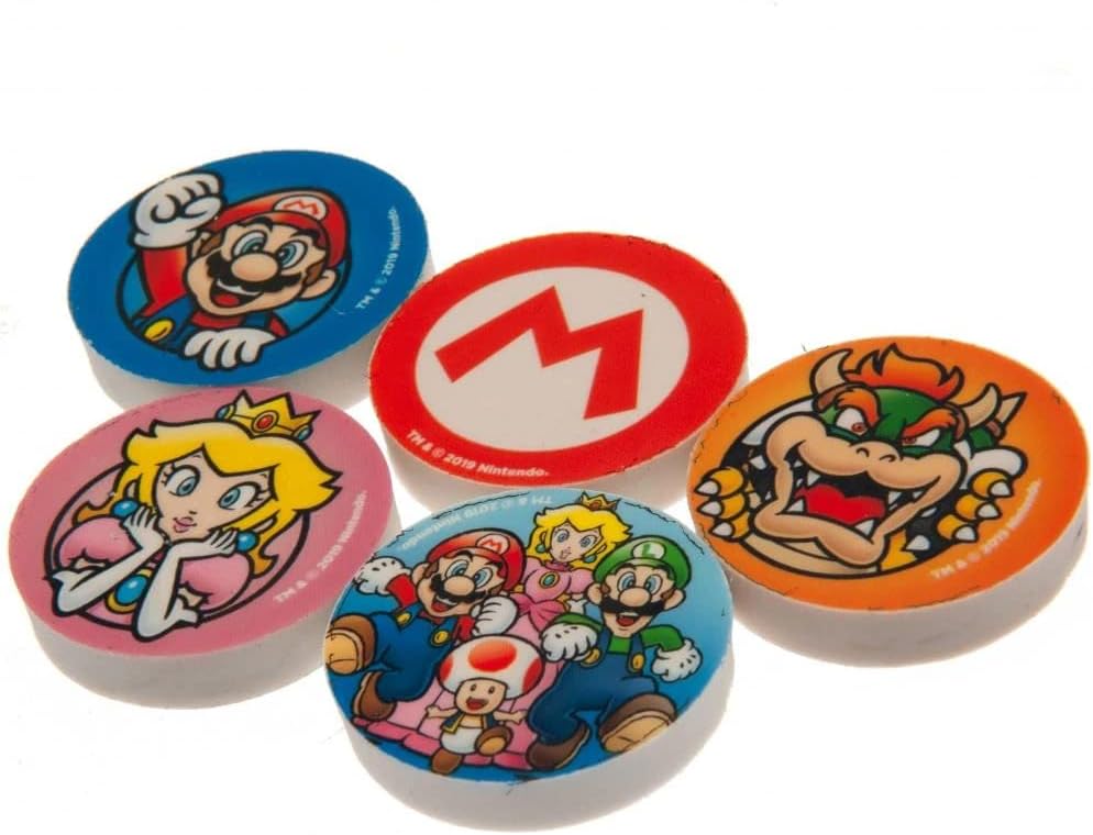 Super Mario characters rubber eraser set of 5 | Pyramid - 3
