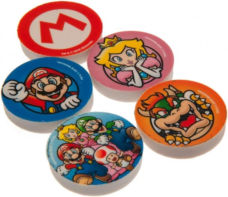 Super Mario characters rubber eraser set of 5 | Pyramid - 4