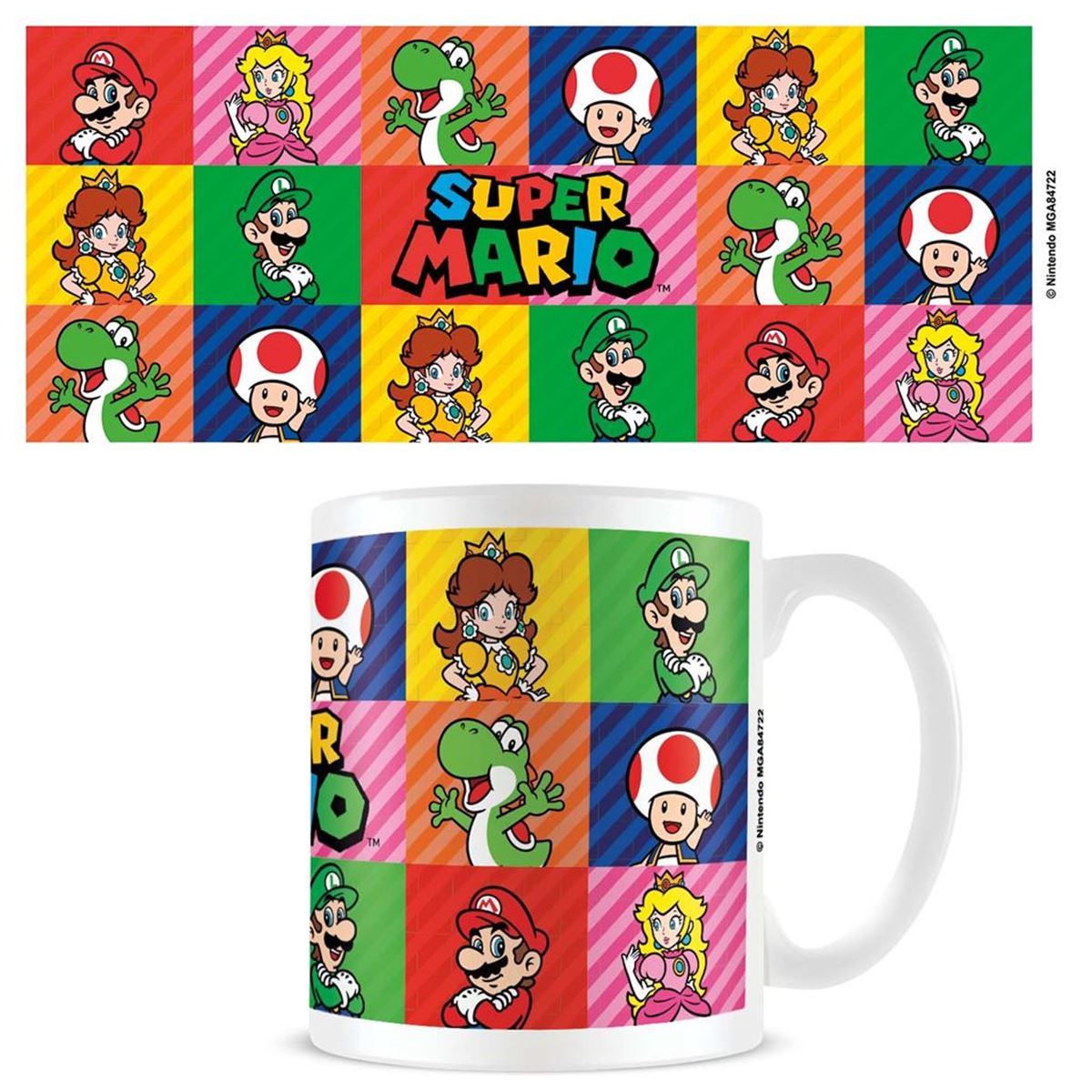 Super Mario friends official mug 11oz/315ml white ceramic | Pyramid - 1