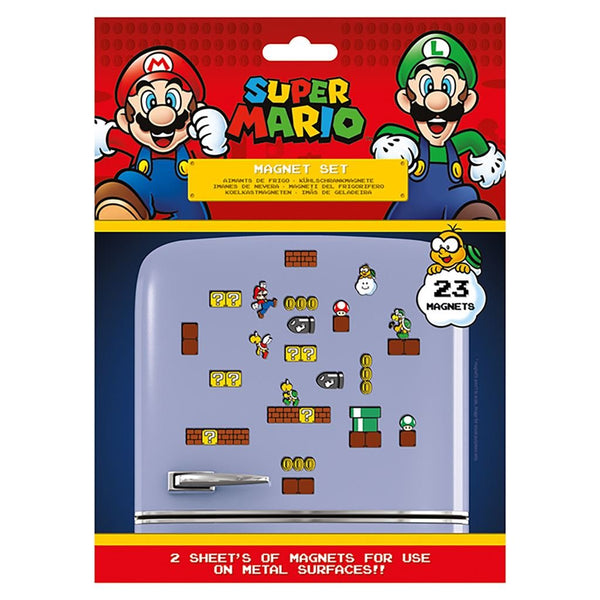 Super Mario Mushroom Kingdom fridge magnet set | Pyramid
