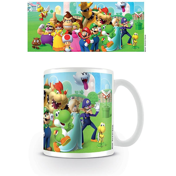 Super Mario Mushroom Kingdom official mug 11oz/315ml White ceramic | Pyramid