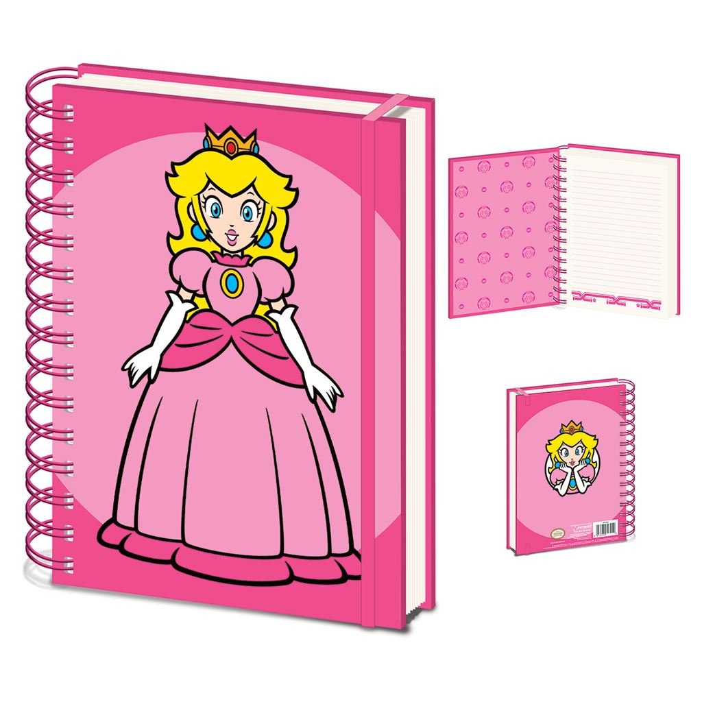 Super Mario Princess Peach A5 wiro notebook | Pyramid - 1