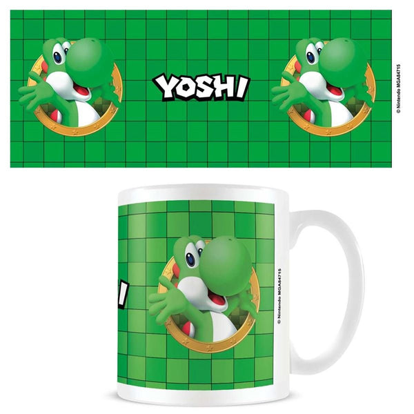 Super Mario Yoshi 3D port official mug 11oz/315ml white ceramic | Pyramid - 1