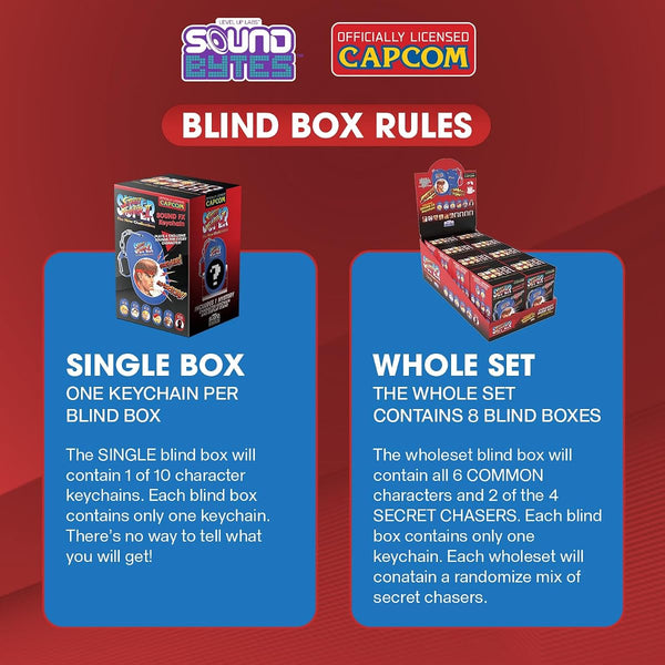 Super Street Fighter II SoundBytes Sound FX Keychain Blind Box | Level Up Labs