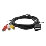 Display cable for Sega Dreamcast composite RCA AV TV 1.8m/6FT replacement - Black REFURB | ZedLabz