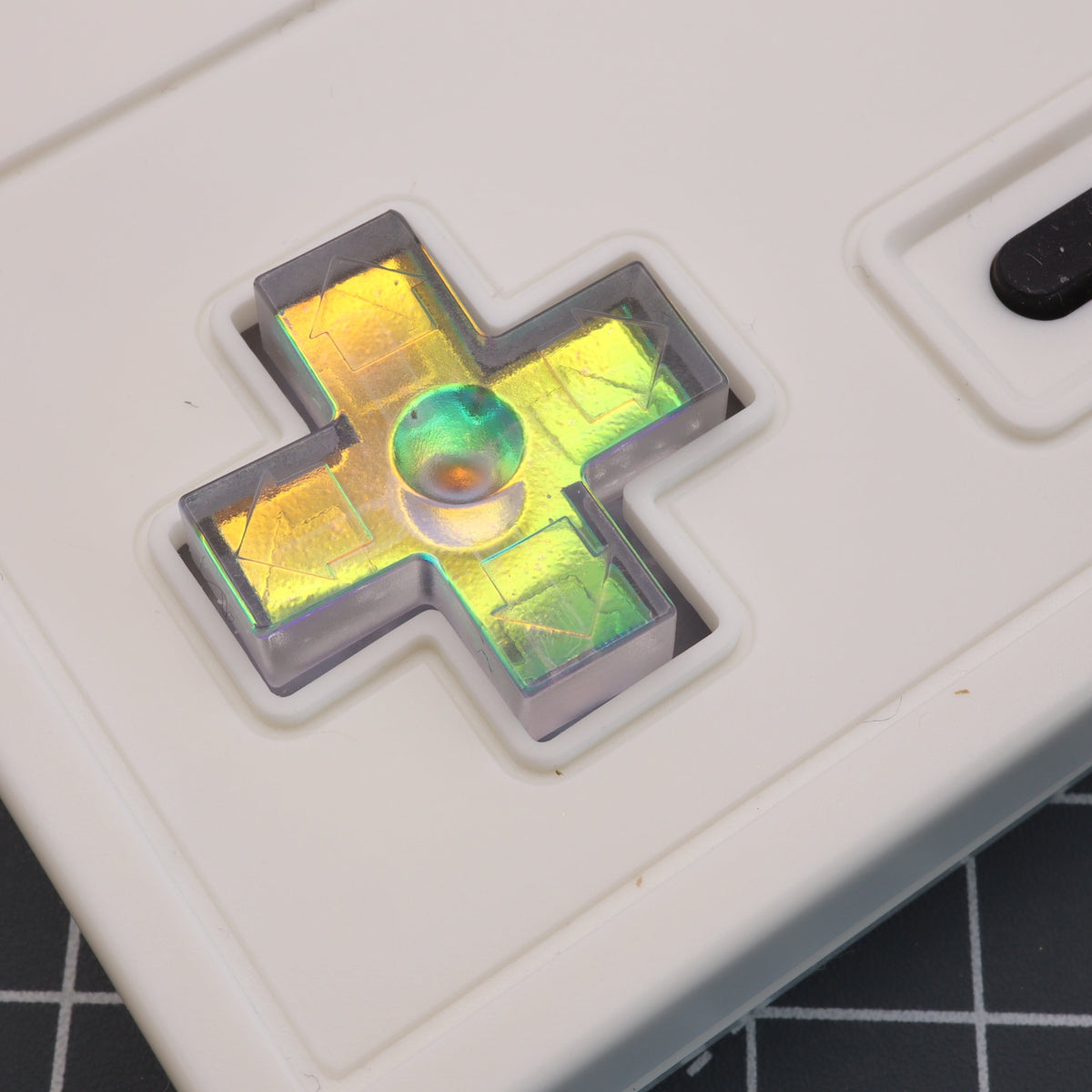 Hand cast custom resin buttons for Nintendo NES controller NES-004 (also fits Game Boy DMG-01) - Sunset Opal | Lab Fifteen Co