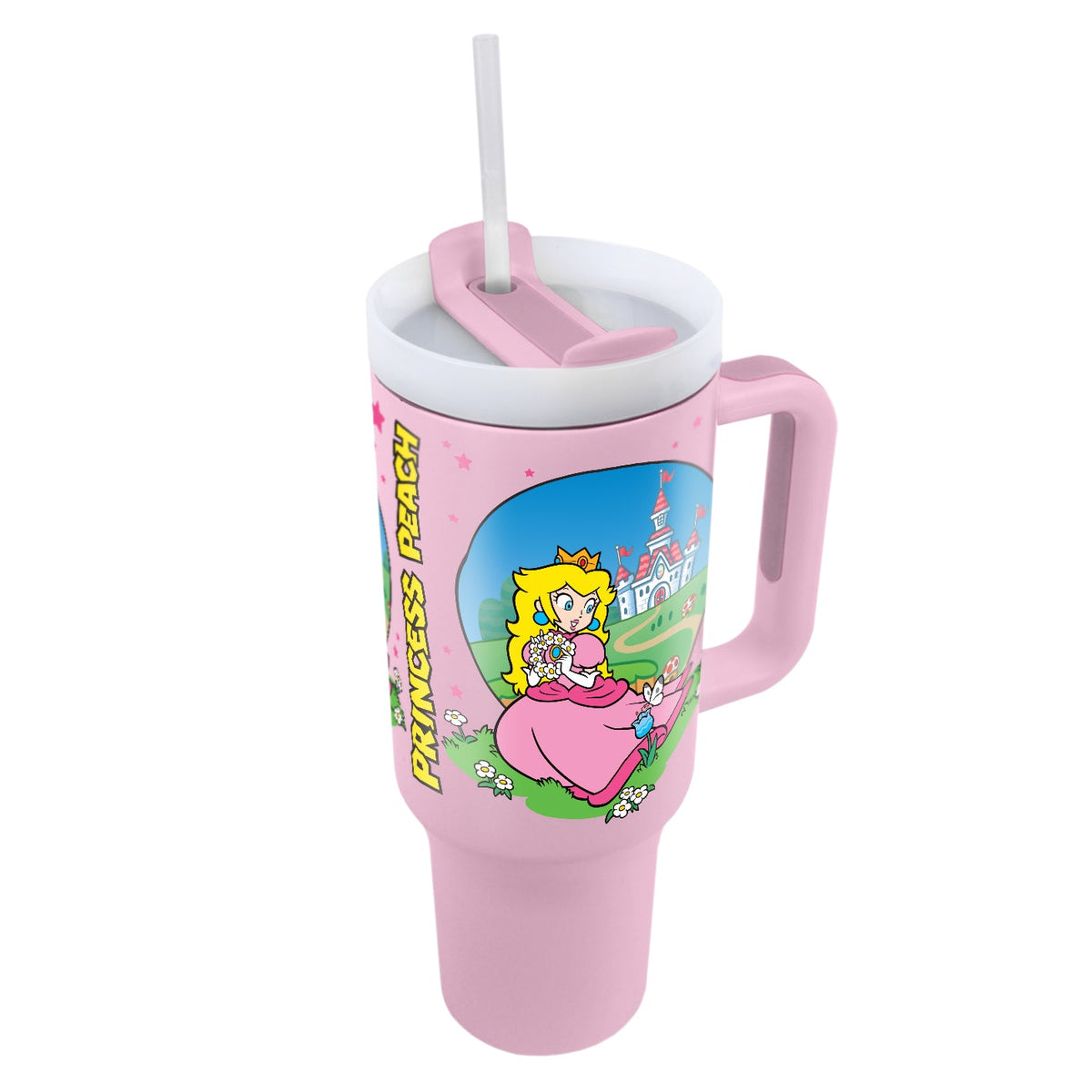 Super Mario Princess Peach stainless steel tumbler 40oz 1200ml pink | Pyramid