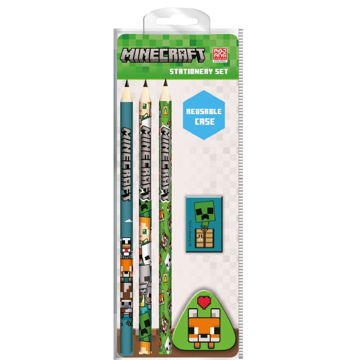 Minecraft chibi fox essential school stationery set officially licensed | Pyramid