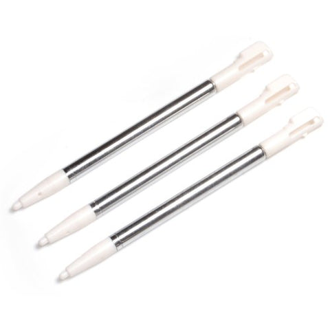 Replacement Extendable Metal Stylus Pens For Nintendo DSi - 4 Pack White | ZedLabz