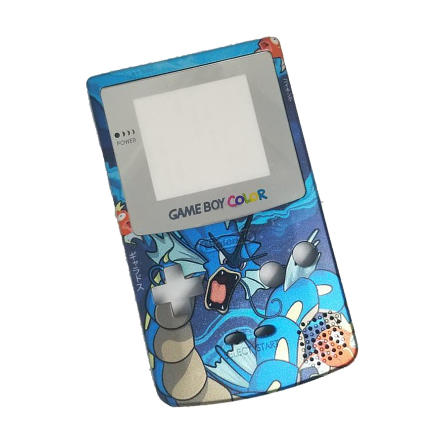 UV printed by Jamesyplays - Blue Gyarados style housing shell case kit for Nintendo Game Boy Color - Silver | ZedLabz