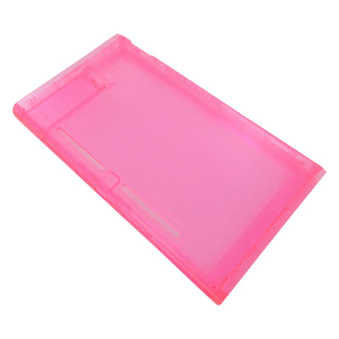 Housing shell for Nintendo Switch console with stand replacement hard casing front & back - Clear Pink | ZedLabz