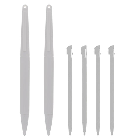 Replacement Standard & XL Stylus Pen Pack For Nintendo 2DS - 6 Pack White | ZedLabz