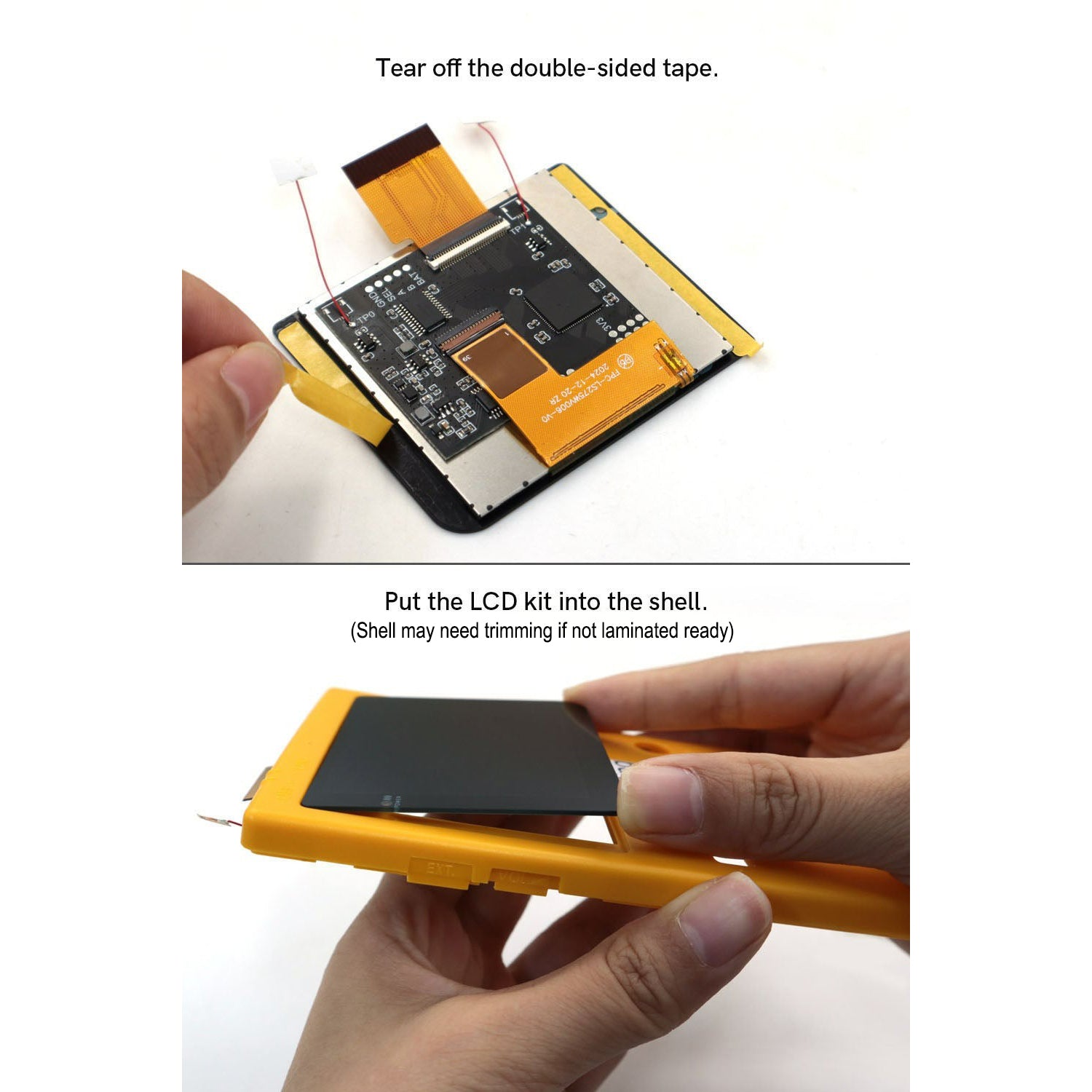 Laminated 2.8" IPS LCD screen kit for Nintendo Game Boy Pocket GBP MGB - Black | Hispeedido