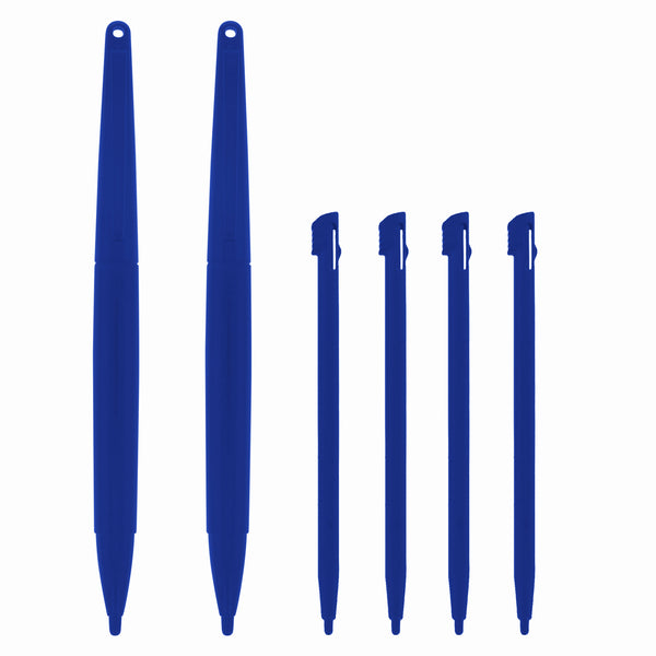 Replacement Standard & XL Stylus Pen Pack For Nintendo 2DS - 6 Pack Blue | ZedLabz