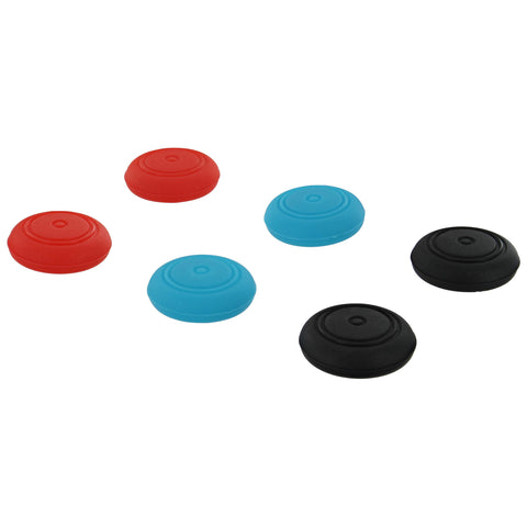 ZedLabz silicone thumb grip stick caps for Nintendo Switch joy-con controllers - 6 pack multi colour