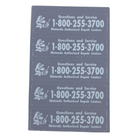 Reproduction US Service Sticker For Nintendo Game Boy Color & Pocket - 5 Pack Grey | Gameduck
