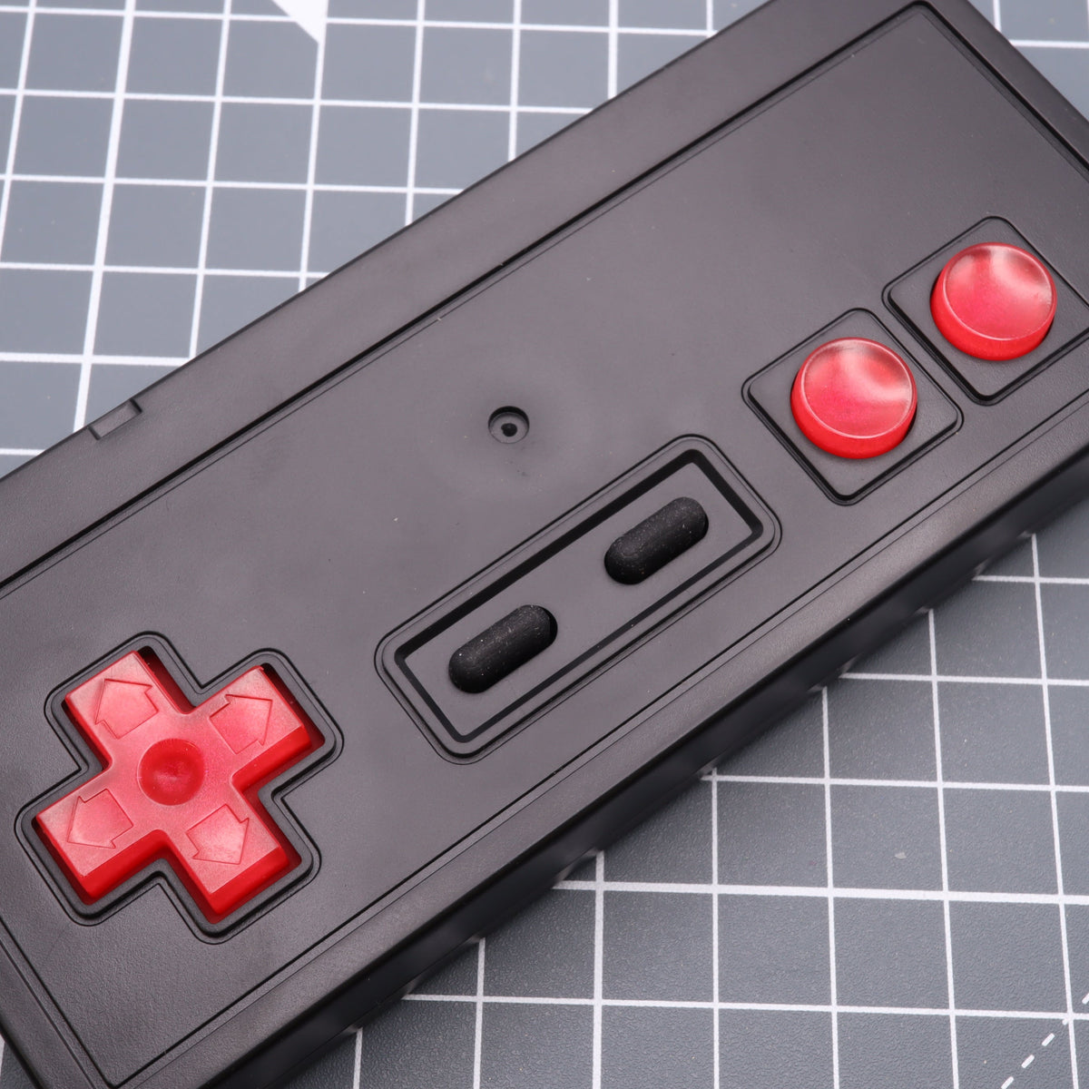 Hand cast custom resin buttons for Nintendo NES controller NES-004 (also fits Game Boy DMG-01) - Strawberry Candy | Lab Fifteen Co