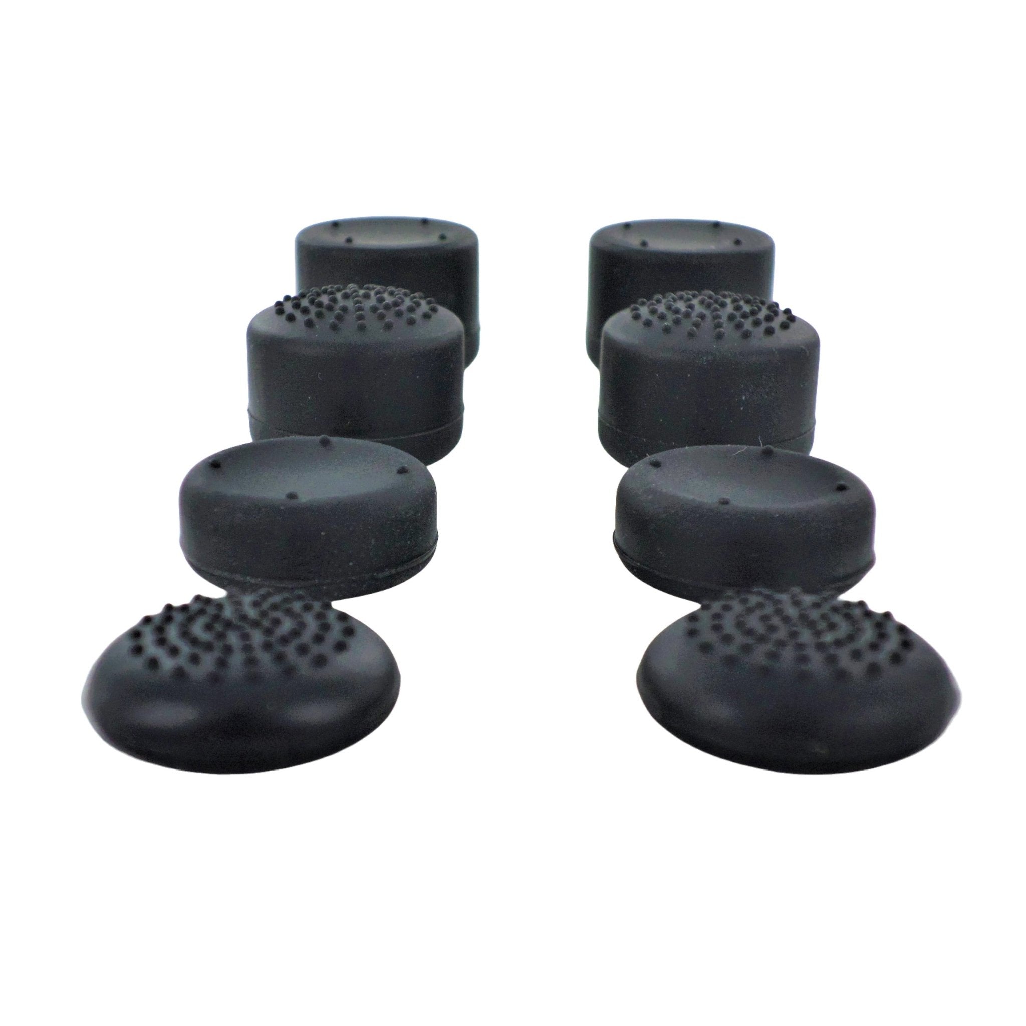Thumb cap grips for Sony PS5 controller silicone convex & concave - 8 pack Black | ZedLabz - 2