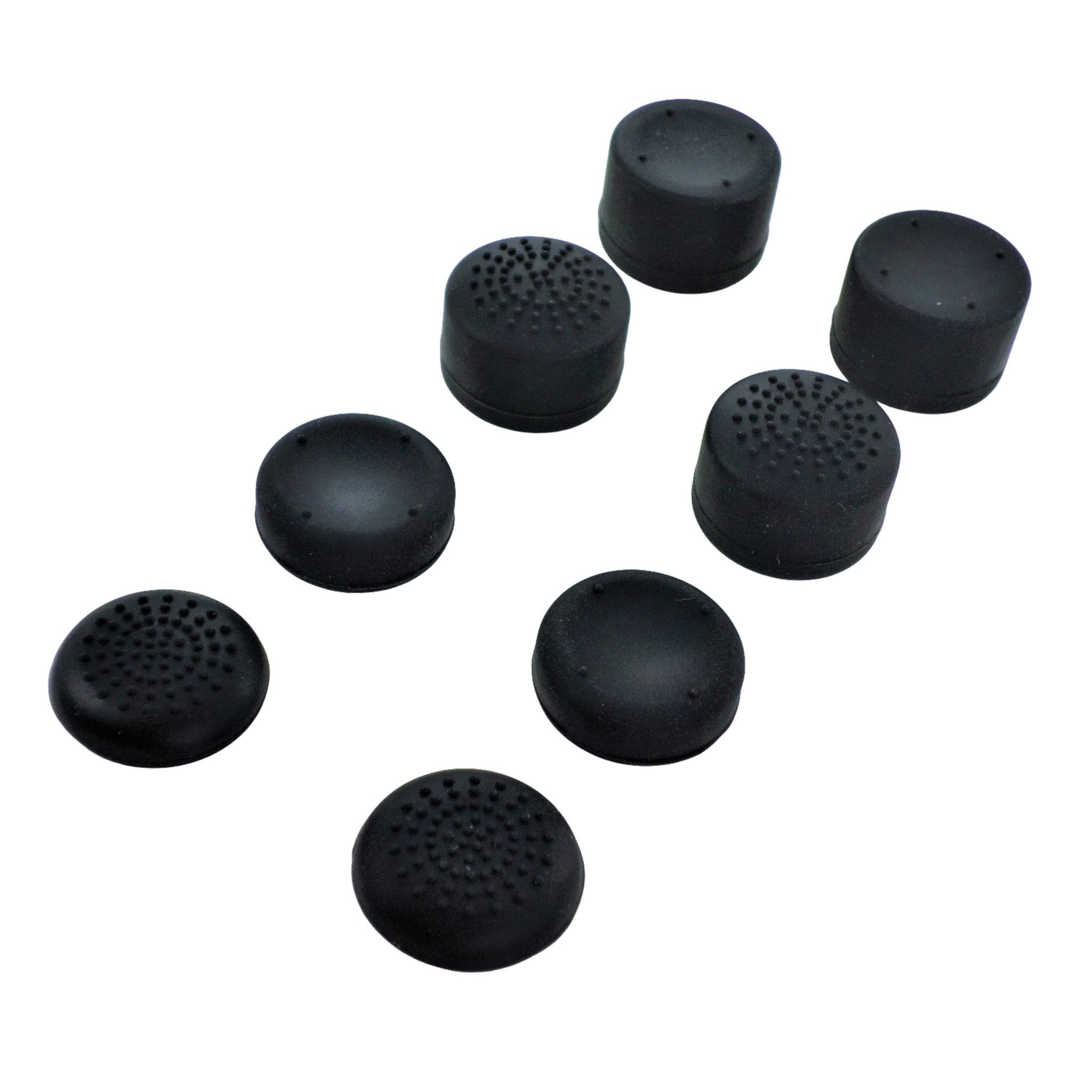 Thumb cap grips for Sony PS5 controller silicone convex & concave - 8 pack Black | ZedLabz - 3