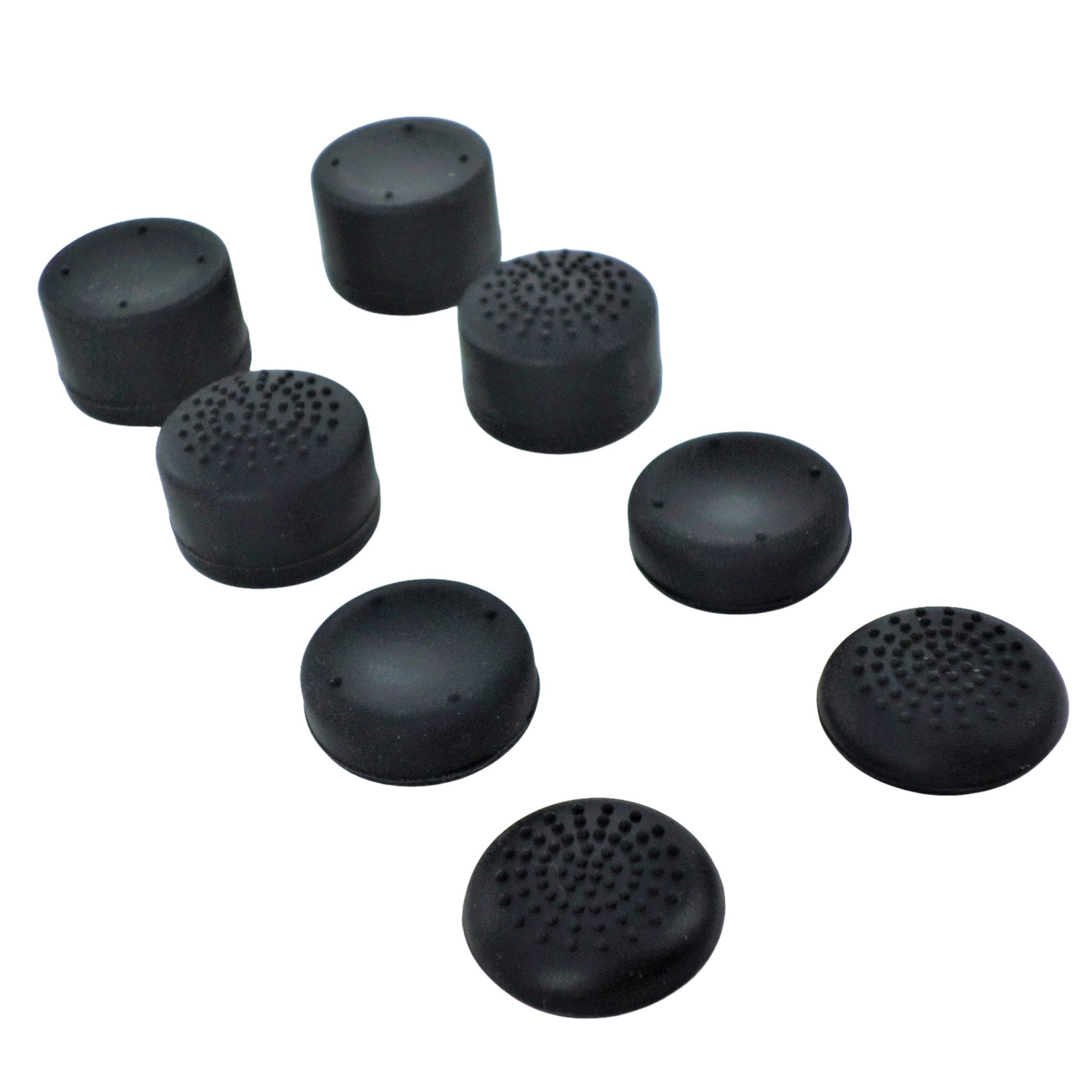 Thumb cap grips for Sony PS5 controller silicone convex & concave - 8 pack Black | ZedLabz - 4