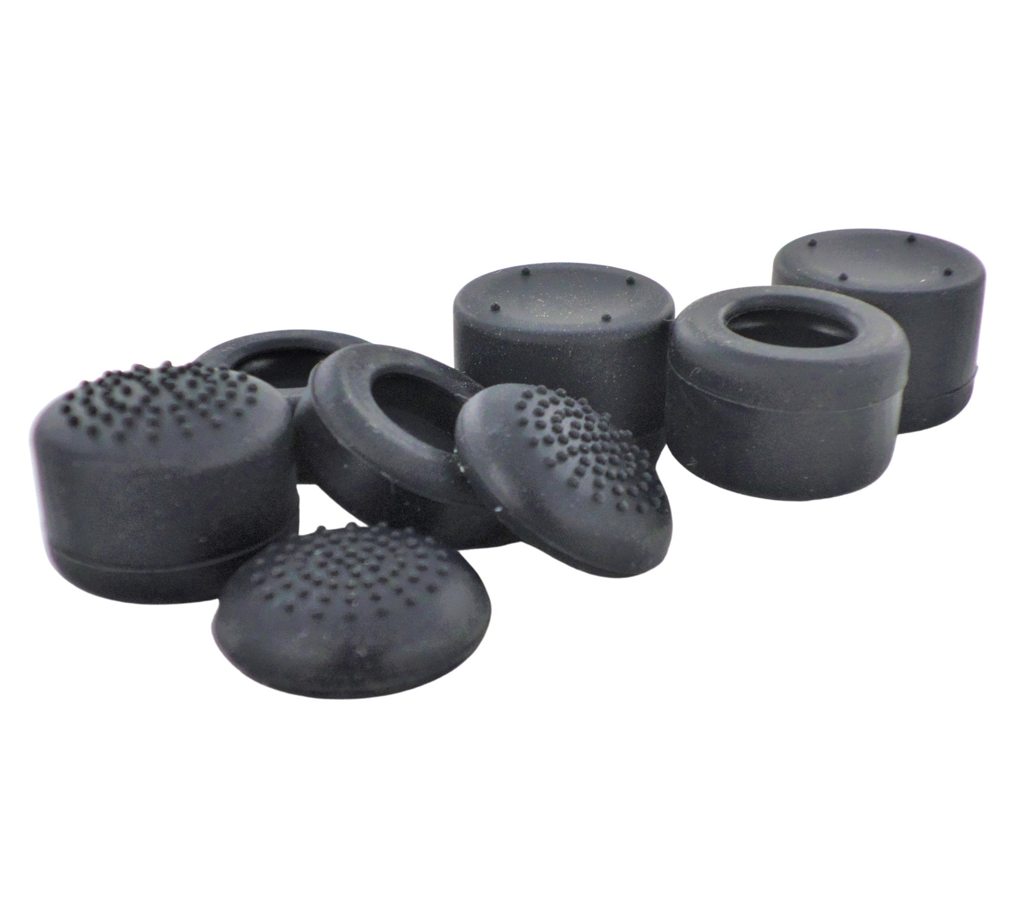 Thumb cap grips for Sony PS5 controller silicone convex & concave - 8 pack Black | ZedLabz - 5