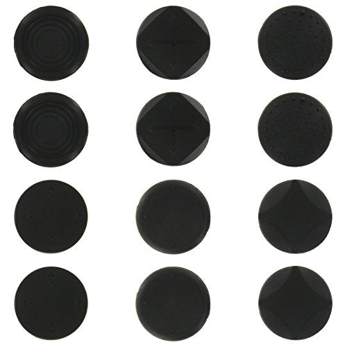 Thumb grip caps for Sony PS Vita 1000 & 2000 Slim console silicone analog - 12 pack black | ZedLabz