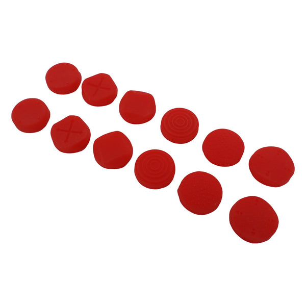 Thumb grips for PS Vita 1000 2000 Slim Sony protective silicone caps - 12 pack Red | ZedLabz