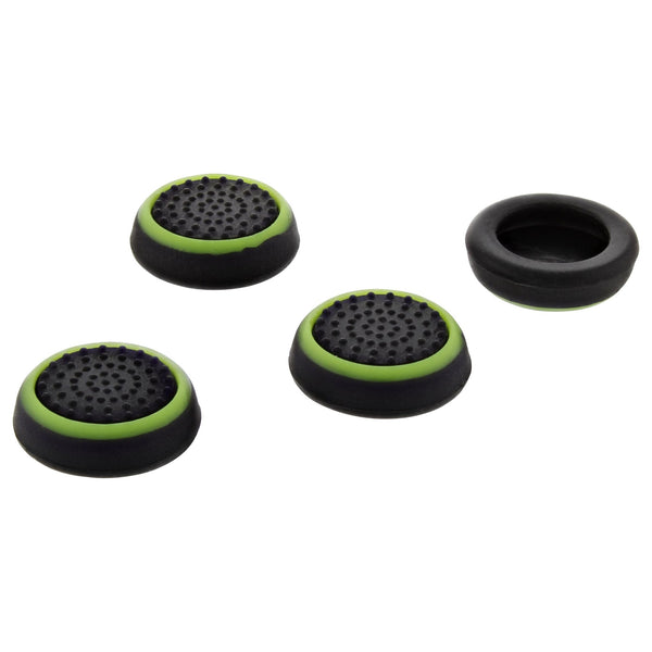 Thumb grips for PS4 Sony controller dotted stick cover grip caps - 4 pack green & black | ZedLabz