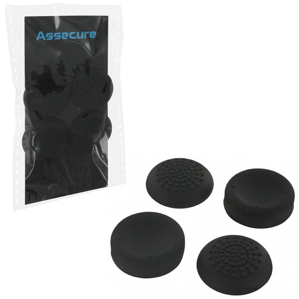 Thumb grips for Sony PS4 controller Playstation 4 silicone grip convex & concave stick caps - 4 pack Black | ZedLabz