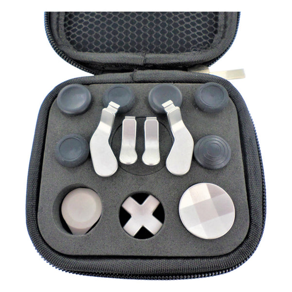Thumbstick, D-pad & paddle set for Xbox One Elite 2 controller metal magnetic - Silver | ZedLabz