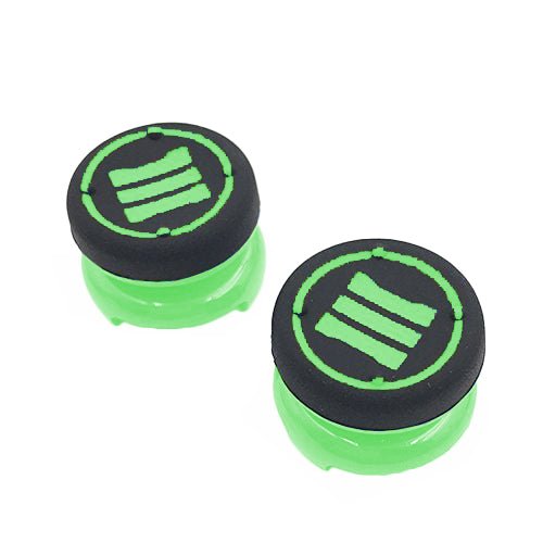 Thumbstick extender grips for Sony PS4 controllers tall XL heavy duty non slip analog thumb cap mod - 2 pack green | ZedLabz