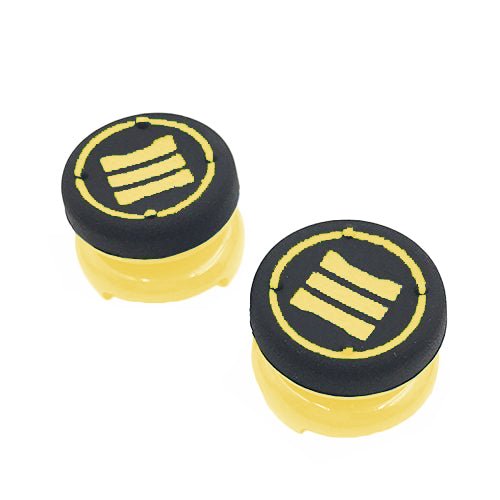 Thumbstick extender grips for Sony PS4 controllers tall XL heavy duty non slip analog thumb cap mod - 2 pack yellow | ZedLabz
